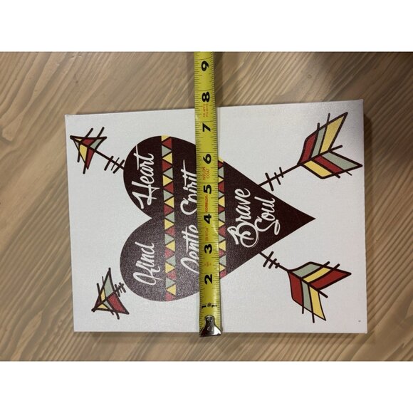 Heart And Arrow Wall Decor Gentle Kind Brave Soul Love Wall Art Canvas Cute - Picture 4 of 6